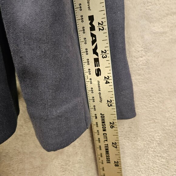 Books Brothers Womens10 Blue linen blend skirt suit lined fancy buttons notched - Picture 9 of 16